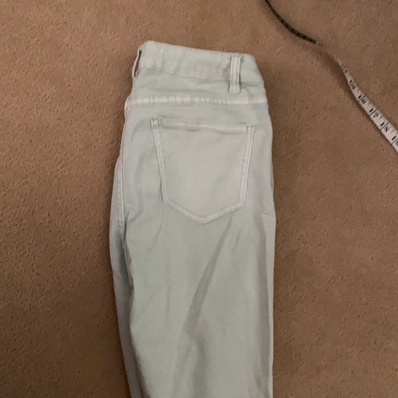 Revamped Mint Green Distressed Jeans - Picture 7 of 7